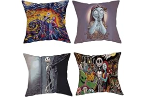 Juego de 4 fundas de almohada de 40 x 18 pulgadas para decoración de Halloween de FUTERLY funda de almohada cuadrada para sofá fundas de almohada mejor para familiares amigos