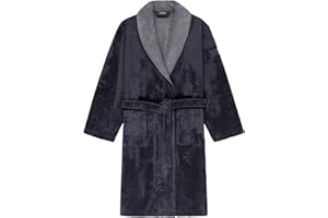 LOOKS BY WOLFGANG JOOP Bademantel M, Bademantel Damen Frottee, Frauen Morgenmantel Beere mit Schalkragen, hochwertige Baumwollmischung