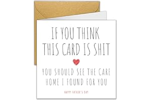 DEDIMI Funny and Rude Fathers Day Card | Father's Day Cards Care Home Joke for Dad from Daughter Son | Beautiful Contemporary | Nice Cute Luxurious Card to the Best Dad | Love