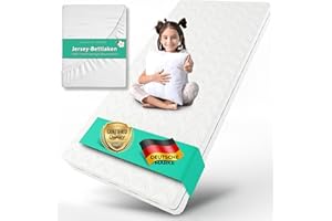 ‎ALAVYA HOME ALAVYA HOME® Kindermatratze 80x160 cm mit Spannbettlaken 10 cm hoch I CertiPUR zertifizierter Kaltschaum mit waschbarem Bezug I Hochwertige Matratze für Kinderbett Jugendmatratze 160x80 I Made in EU