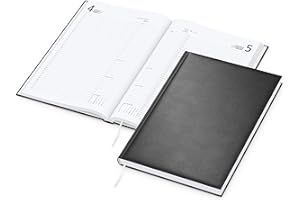 GEIGER-NOTES A4-Buchkalender 2024 Advokat - großer Planungskalender im echten DIN A4-Format - 1 Tag auf 1 Seite - 384 Seiten Kalendarium und Informationsteil in anthrazit - wattierter Balacron-Einband mit Jahreszahl / Business-Kalender - Made in Germany by Geiger-Office