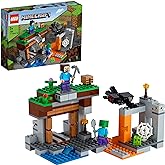 LEGO City Minecraft Terk Edilmiş Maden 21166-7 Yaş ve &Uuml;zeri Macera Oyunu Seven &Ccedil;ocuklar İ&ccedil;in Oyuncak &Ouml;r&uuml;mcek İ&ccedil;eren Yaratıcı 