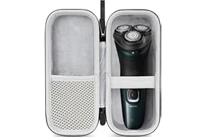 Linkidea Hard Shell Travel Case for Philips Norelco Shavers 2400, 3600 Series, Electric Razor Organizer & Protector, Men's Shaving Accessories Holder (Black)