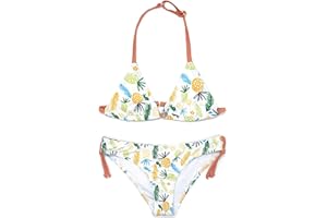 SHEKINI Costumi da Bagno Bambine Due Pezzi Carino Stampati Regolabili Triangolo Bikini Costume Ragazze Swimwear per 6-14 Anni