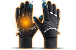 Vilico Guantes Ciclismo Invierno Hombre Mujer, Guantes de Ciclismo, Guantes Moto Invierno, Guantes de Pantalla Táctil a Prueba de Viento y Antideslizantes contra Salpicaduras de Agua