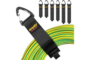 ‎GRIPZZ GripZz Verlängerungskabel-Organizer & Aufhänger - Klettband-Kabelbinder-Set zur Aufbewahrung von Kabeln, Schläuchen, Drähten, Seilen und Werkzeugzubehör in Garage, Wohnmobil, Werkstatt (2S, 2M, 2L)