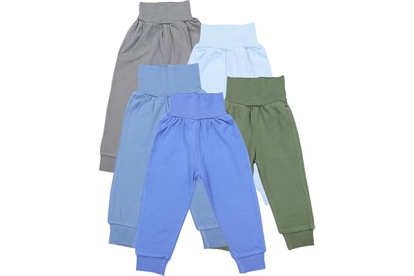 TupTam Pantalon Bébé 5 Pièces – Pantalon Bébé Garçon et Fille en Coton Confortable, Certifié Oeko-TEX