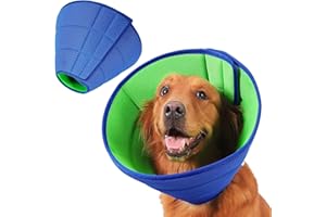 ENAESLOT 1PCS Soft Dog Cone Collar, Adjustable Pet Recovery Collar, Comfortable Anti-Bite Lick Wound Healing Cone for Dogs and Cats, Lightweight Protective Elizabeth Collar for Surgery Recovery & Grooming