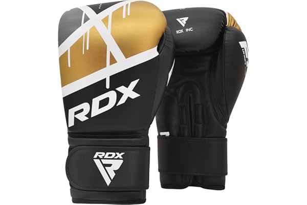 RDX Gants de Boxe Muay Thai d'entrainement, Maya Hide Cuir Mitaines, Ego Pro Sparring Kickboxing MMA Boxing Gloves, Gant pour Sac de Frappe Pattes d'ours Training, Homme Femme Adulte 8 10 12 14 16 oz