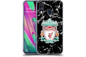 Head Case Designs sous Licence Officielle Liverpool Football Club Crête Noire Marbre Coque en Gel Doux Compatible avec Samsung Galaxy A40 (2019)