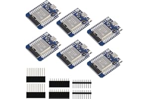 DORHEA 6PCS ESP32 NodeMCU Board Live Mini Kit for ESP32 WiFi Module Bluetooth Internet of Development Board Based ESP8266 Fully Functional with Pins for WeMos DIY Kit