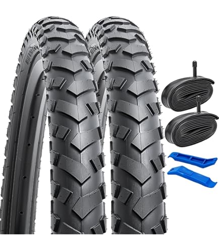 Pneumatico Nero Vancom Vc-5010 Pneumatico Mountain Bike 24 X 1.95 Con Camera Schrader - Nero, Per Bici Da Ragazzi O Adulti Tubo 25 Mm - Foto 10