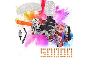 YAXAOMEO Electric Gel Ball Blaster, Automatic Splatter BB Gel Blasters, 50000 Ball + Goggles, Outdoor Activities Shooting Team Games Toy, Suitable for Teens 15+ and Adults(Red)