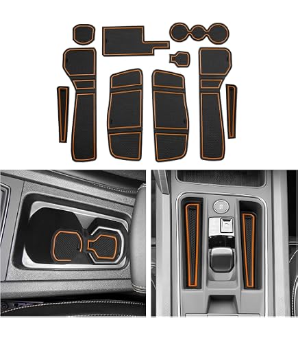 YEE PIN Tappetini Antiscivolo In Gomma Per Cupra Born 2022-2023, Set Per Console Centrale, Portabicchieri, Vani Porta, Rosso
