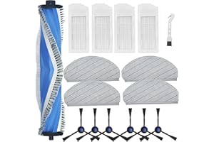 DianSung Pezzo di ricambio per ECOVACS DEEBOT N20 Plus, N20, N20 Pro Plus, 1 spazzola a rullo, 4 panni per mocio, 4 filtri HEPA, 6 spazzole laterali, aspirapolvere Set di accessori