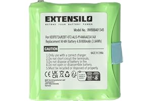 EXTENSILO Batería reemplaza Motorola IXNN4002B, LIS-P14MAA03A1AX, BP-38 para Radio (800 mAh, 4,8 V, NiMH)