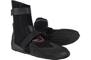 O'NEILL O';Neill Heat 7MM Round Toe Neoprenanzug Stiefeletten Schwarz - Unisex - Anti-Flush-Schienbeinriemen. 7mm - Torsionskontrolle Vorderfuß
