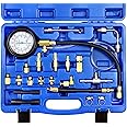 JIFETOR Fuel Injection Pump Pressure Tester Gauge Kit, Car Gasoline Gas Fuel Oil Injector Test Manometer Tool Set 0-140PSI, Universal for Auto Truck SUV Motorcycle ATV RV