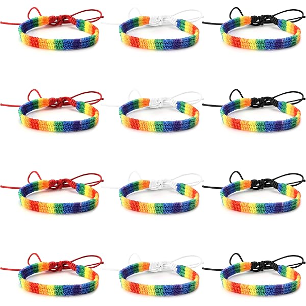 TUPARKA Gay Pride Braccialetti LGBT Lesbiche Arcobaleno Braccialetti Silicone Sport Gomma Braccialetti - Giochi e Prodotti per l'Età Evolutiva