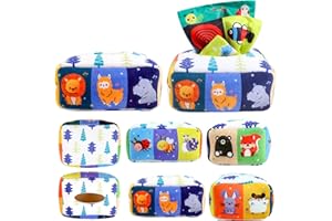 Umitive Giochi Montessori per Bambini 6-12 Mesi, Scatola di Fazzoletti per Neonati, Bambini e Bambine Neonato per Giochi Sensoriali, Giochi Neonato 6-9 Mesi