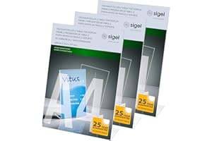 SIGEL SY450 Soporte de sobremesa, inclinado, acrilico, para A4, 3 unds.