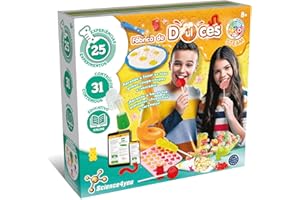 Science4you Fabrica De Dulces y Golosinas para Niños +8 Años - Fábrica de Chuches con 25 Experimentos: Haz Caramelos, Gominolas y más, Juego Educativo para Niños 8-12 Años