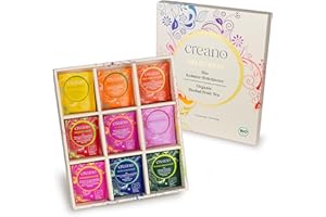 Creano Infusion aux fruits bio - Coffret cadeau - 27 sachets de thé bio en 9 variétés magnifiques - 54g*