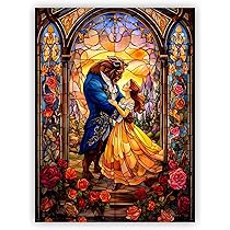 EOBROMD Fleur Diamond Painting, 5D DIY Broderie Diamant Painting Kit Complet Fleur, Peinture Diamant Artisanat Strass Point De Croix Painting Pour Adultes Enfants, Décoration Intérieur 30x40cm