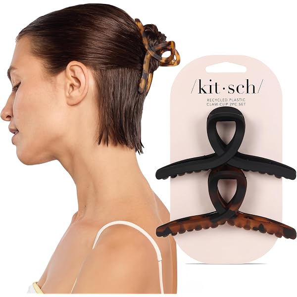 Kitsch Metall Haarspangen – 4-teilig, Gold & Hämatit, Krallenclips Für Tägliche & Festliche Frisuren