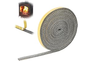 AYIXIWARZ Kamin Dichtband, Dichtungsband Selbstklebend, Kamindichtung Ofen, Dichtschnur Ofenrohr Dichtung, Dichtschnur Kaminofen Kamintür Smoker Ofendichtschnur Feuerfestes Dichtungsband Schornsteinverlängerung