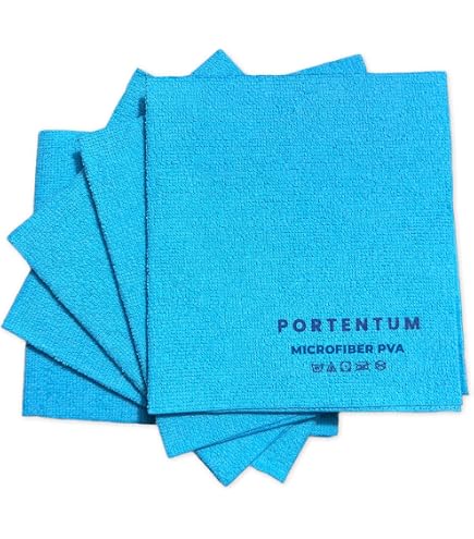 Lavable 95°C Vileda Lot De 4 Chiffons PVA Micro Poker - Azur, Vert
