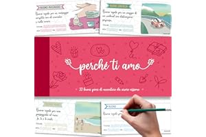 PACKLIST® Talonario para Parejas en ITALIANO, Vales para Parejas con 22 Ideas de Regalo para Regalar a tu Pareja - Aventuras para Enamorar, 6 Cupones Regalo a Personalizar ¡Enamorados de la Vida!