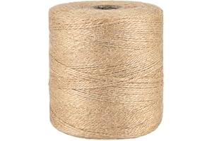 JIJACRAFT Spago di Iuta Corda Juta Sottile, 1,5mm*500 Metri, Spago per Decorazioni Giardinaggio Confezioni Regalo Artigianato