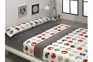 D&D Quality BONCASA Juego de sábanas Invierno de CORALINA Extra Suave (Paris Gris, Cama 160)