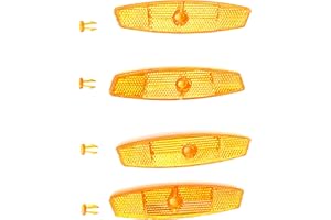 AASh 4 x Bike Reflective Sheet Bike Bicycle Wheel Spoke Reflector Reflective Safe Mountain Road | Orange 116mm