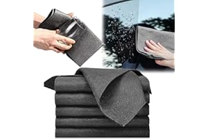 ROFHAUS 10 Pièces Glorihoby Chiffon de Nettoyage Magique épaissi, Chiffon de Nettoyage en Microfibre Réutilisable sans Traces pour Fenêtres, Verre, Voiture (30 * 30 cm)