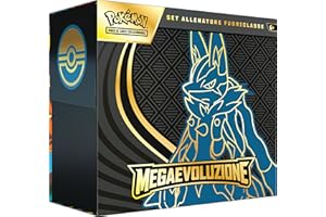 Pokémon: set Allenatore Fuoriclasse (Lucario) dell’espansione Megaevoluzione del GCC Pokémon (una carta promozionale a figura intera, nove buste di espansione e accessori premium)