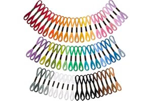 VynyQoo 60 Pièces Fils Bracelet Brésilien, 52 Couleurs, 8m(6 Brins) Fil Broderie, Fil à Broder Pour Les Bracelets D'amitié, Projets De Bricolage, Idéal Pour Les Adultes et Débutants