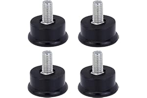 BULLDOG CASTORS Piedi di livellamento regolabili, set di 4 – filettatura M6 con diametro del piede 22 mm – ideale per mobili, elettrodomestici e piccole attrezzature