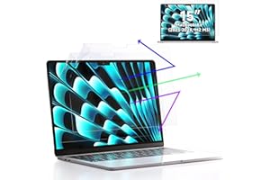 ‎PROTESCREEN 2 Stück Blaulichtfilter Displayschutzfolie für MacBook Air 15 Zoll(2023-2024, M2 M3), Blendschutzfolie Augenschutz Schutzfolie, Hochauflösender Screen Laptop Bildschirm für Mac Air 15.3" (A2941 A3114)