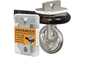 ‎PRODUDA PRODUDA Anhängerschloss Wegfahrsperre LKW Anhänger reflektierend Zugdeichselschloss Edelstahl mit Rundbügelschloss