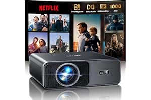 Vidéoprojecteur 4K【1000ANSI/Netflix Officiel/Dolby】 VideoProjecteur Portable 4K AI Auto Focus/Keystone WiFi6 Bluetooth, TOPTRO Projecteur 1080P FHD, Rétroprojecteur 4k Extérieur Zoom 50% Home Cinéma