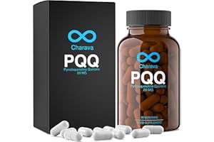 Charava PQQ 20mg - 30 Servings - 99%+ Highly Purified and Highly Bioavailable - Pyrroloquinoline Quinone Supplement - 30 Capsules