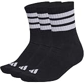 adidas Unisex 3 STRIPES CUSHION HALF SOCKS (3 PAIRS)