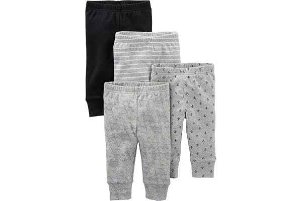 Simple Joys by Carter's 4-Pack Textured Pants - Pantalons - Droit - Mixte bébé