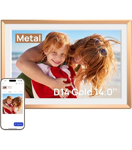 TSITSC Cornice digitale da 12 pollici, 1280 x 800 IPS, cornice elettronica calendario/funzione orologio/musica/lettore foto/video con telecomando, supporta scheda USB/SD (oro TSITSC Cornice digitale da 12 pollici, 1280 x 800 IPS, cornice elettronica calendario/funzione orologio/musica/lettore foto/video con telecomando, supporta scheda USB/SD (oro