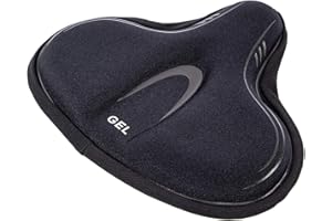 YBEKI Funda Ancha con Gel para Asiento de Bicicleta Estática – Reducción 72% Presión | 2cm Gel + Espuma Memoria | Anti-Deslizante | Compatible Peloton/YOSUDA/Schwinn | Ámbito de aplicación 8.5-10"