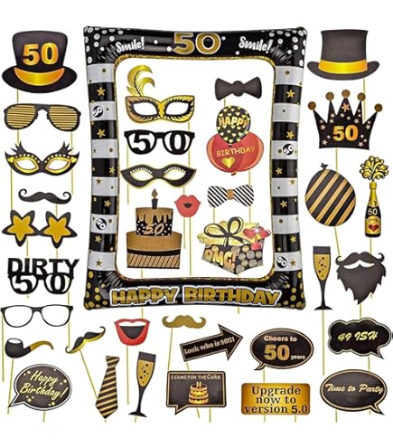 Cravatta Gadget Per 50° Compleanno | Idea Regalo Divertente Per Uomo | Festa A Tema