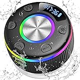 PRSCFUM Cassa Doccia Bluetooth 5.3, con Luce RGB, IP7 Impermeabile Speaker, 8 Ore Stereo Portatile, Chiamata Senza Mani, Alto