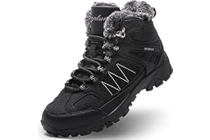 ASHION Damen Winterstiefel Winterschuhe Stiefel Stiefeletten Gefütterte Schneestiefel Wandern Boots Draussen 36-42